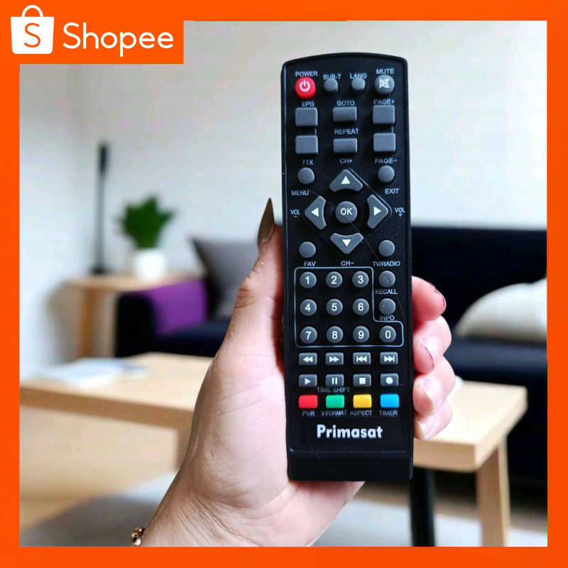 PRIMASAT Remot Remote Set Top Box STB DVB-T2 Pengganti Tanpa Setting PRIMASAT Galaxy PG-22 Terrestri