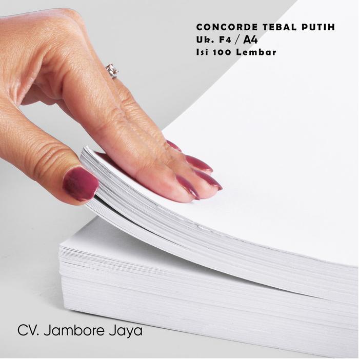 Kertas Concorde Tebal Putih 230 Gsm F4 / A4