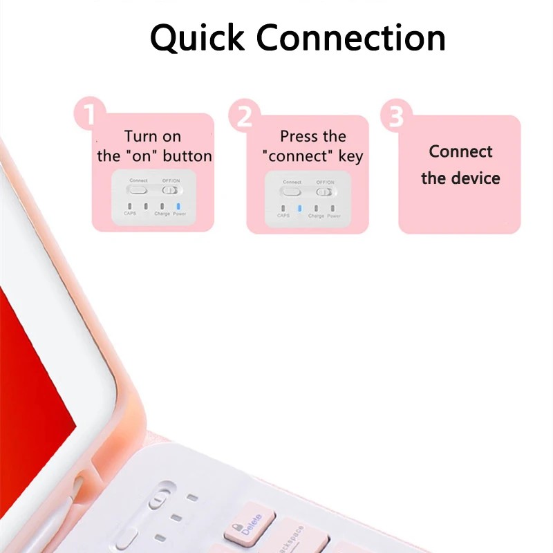 For Samsung Galaxy Tab A9 8.7 Inch Tablets Keyboard Case Detachable Keyboard Cover for Samsung Tab