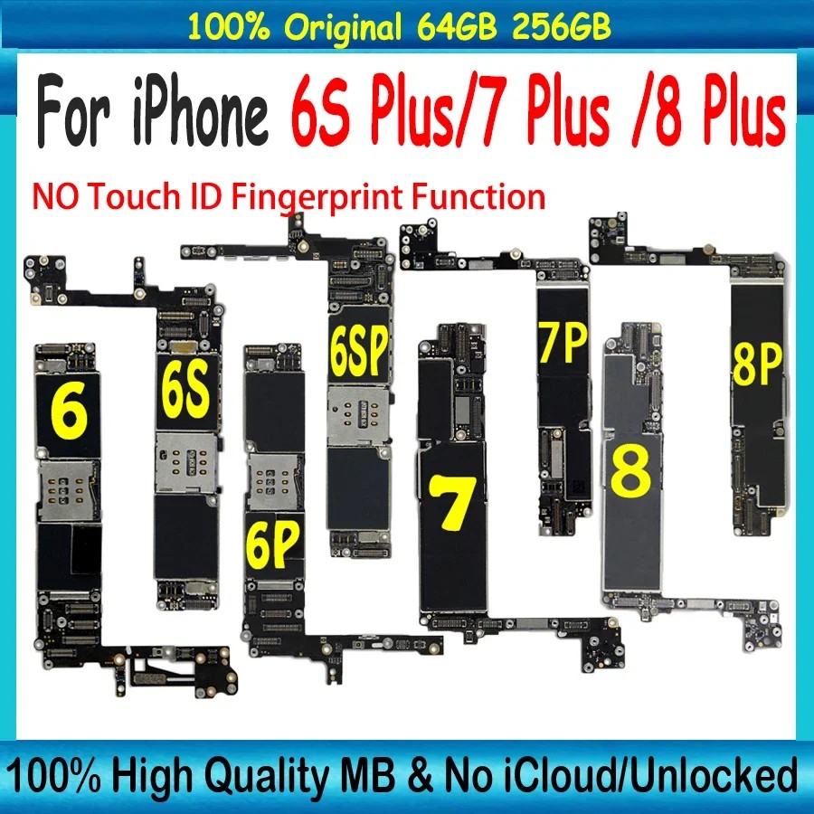 Original For iPhone 8 Plus 7 Plus 6 Plus 6s Plus Motherboard Unlocked Logic Board With Full Chips