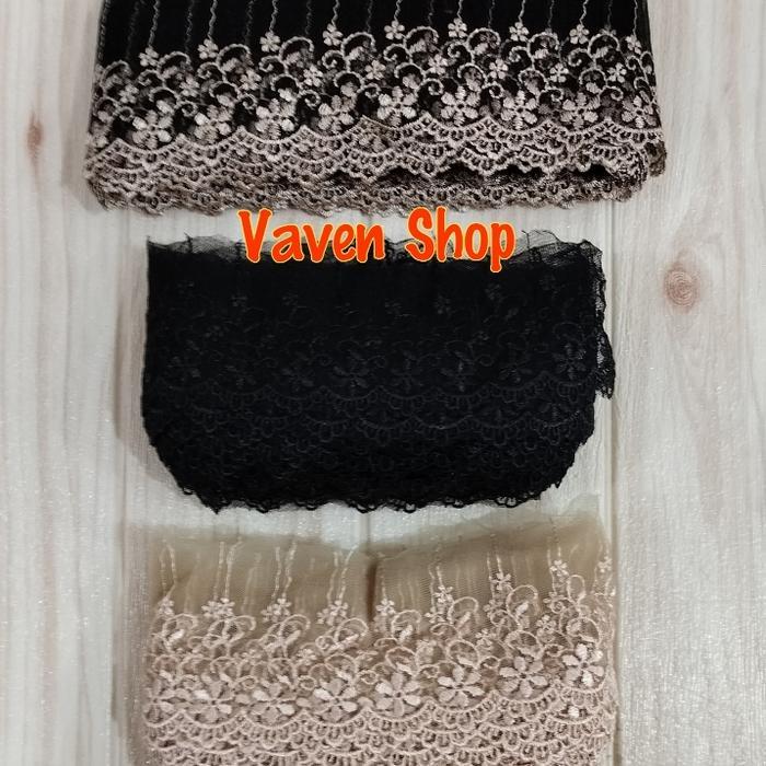 Renda Tile / Renda Bordir Lebar 8 cm