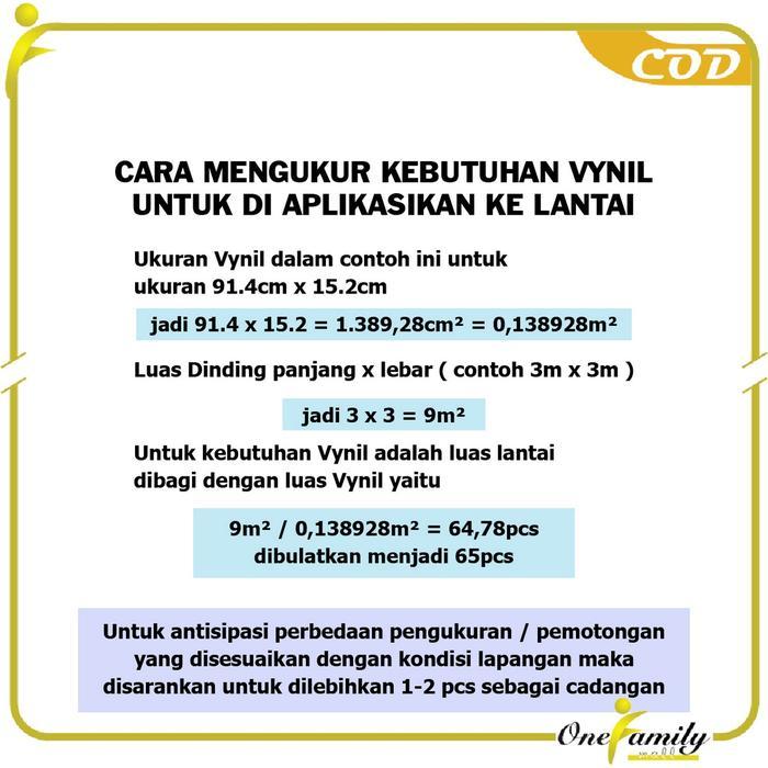 [COD] OFM C210 Parket Lantai Vinil Perekat Stiker Lantai Vinil Motif Kayu Premium