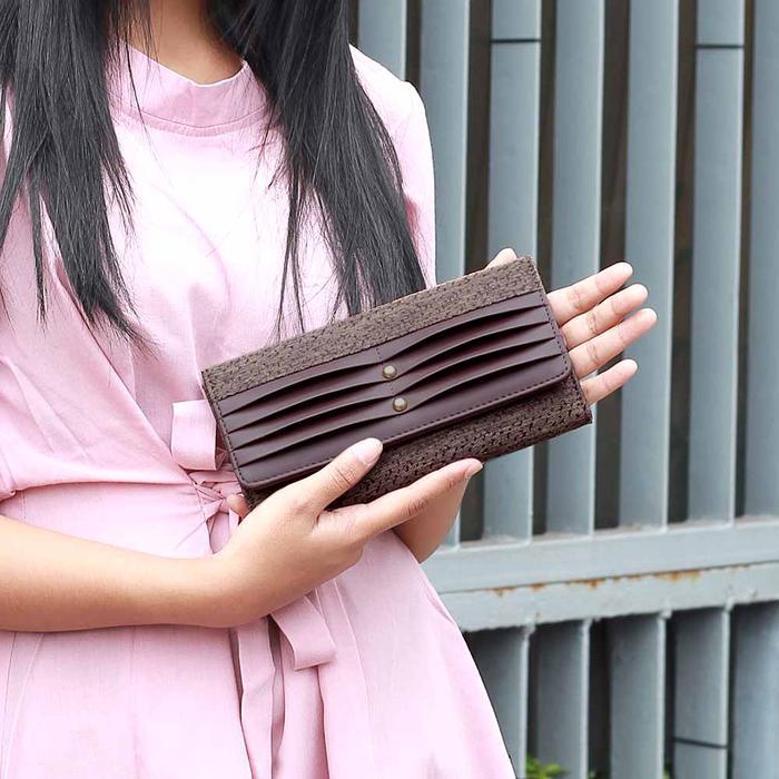 Dompet Panjang nita Women's Long llet Leonardo Coklat LMB 728