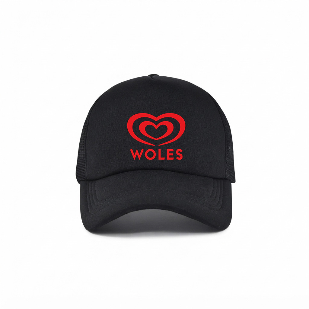 Topi Plesetan Woles Santai Parodi Lucu Model Trucker Baseball Sablon DTF Premium Unisex Anak Dewasa 