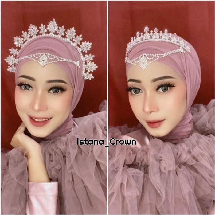 BERKUALITAS Jodha Headpiece - Hiasan Kening Hijab - Aksesoris Wisuda / Bridesmaids Mayoret