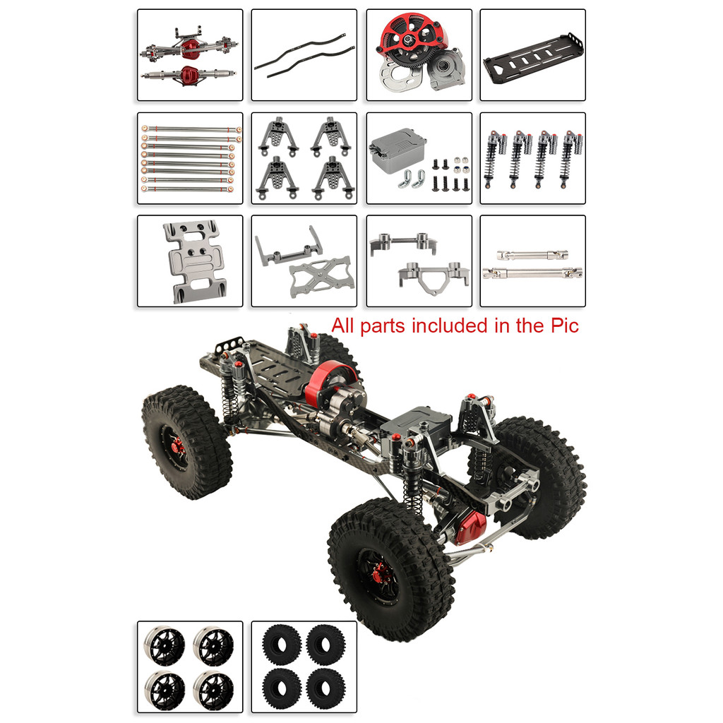 1/10 SCX10 Frame All-metal Chassis Remote Control Car Model Simulation Climbing Upgrade Car Refit