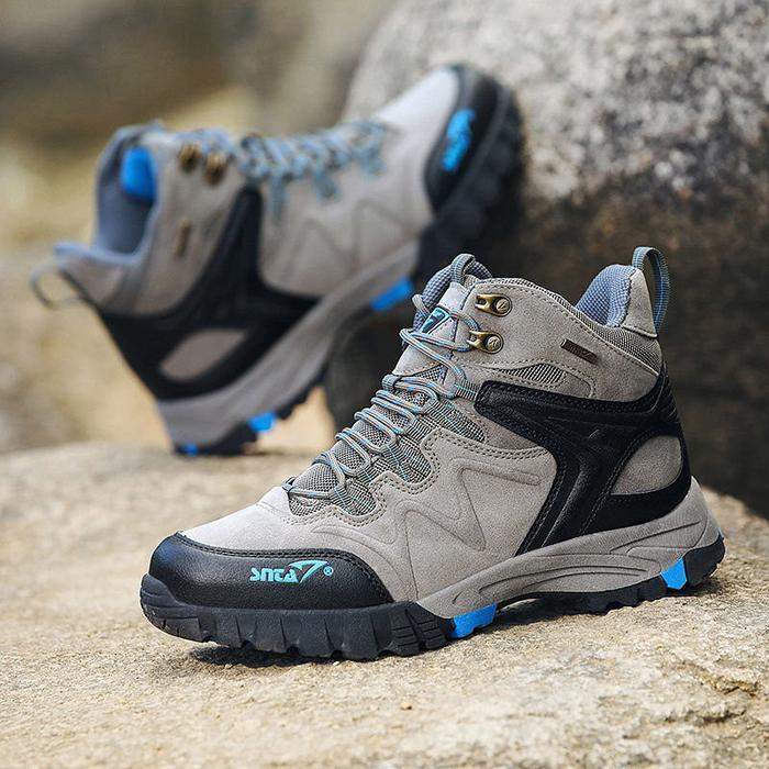 SEPATU GUNUNG HIKING PRIA SNTA 496 / 503 ORIGINAL WATERPROOF GREY BLUE