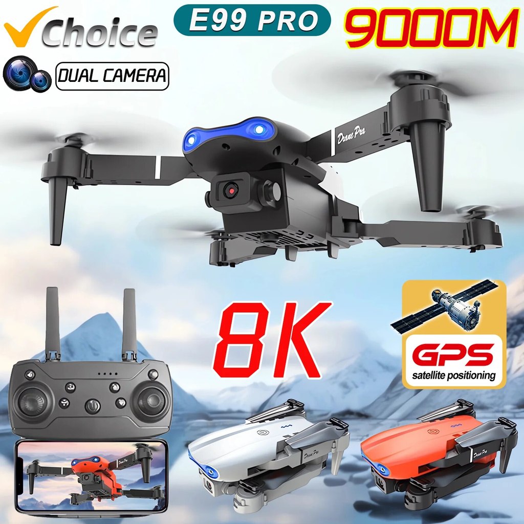 New E99PRO Drone 4K Professional 8K Dual Camera 5G WIFI Fpv UAV