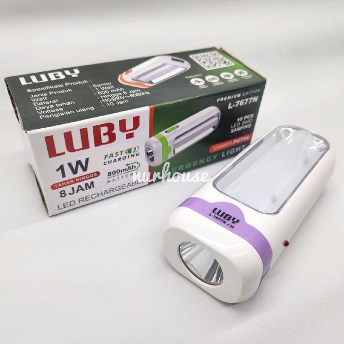 Senter Luby L 7677 lampu emergency Luby