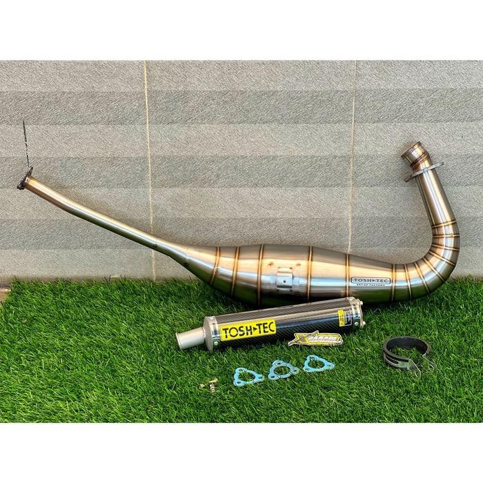 Official Terlaris Knalpot Ninja 2 Tak R Rr Ss Tostech Ujung Sandblasting Titanium Foto Motor