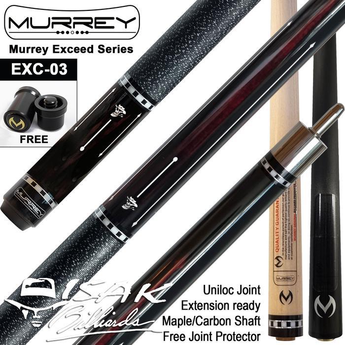 Murrey Exceed Exc-03 Cue Uniloc Maple Extension Bumper Stick Billiard