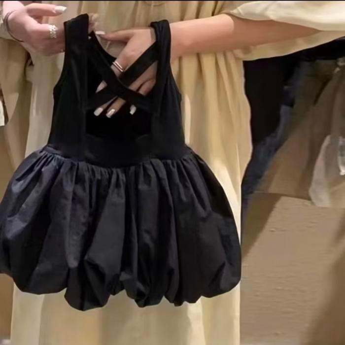 [Mr.Gabor] Dress hitam lucu anak perempuan 1 - 5 tahun / Ball gown mini dress / BUBU DRESS
