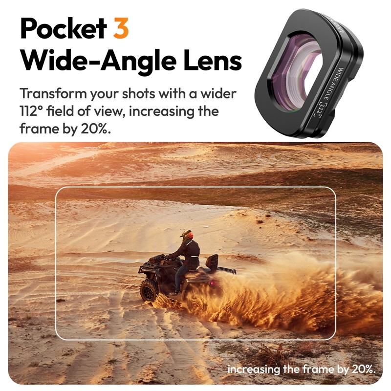 Ulanzi F35 Pocket 3 Wide-Angle Lens / Telephoto Lens for DJI Osmo Pocket 3 Lens for DJI Pocket 3