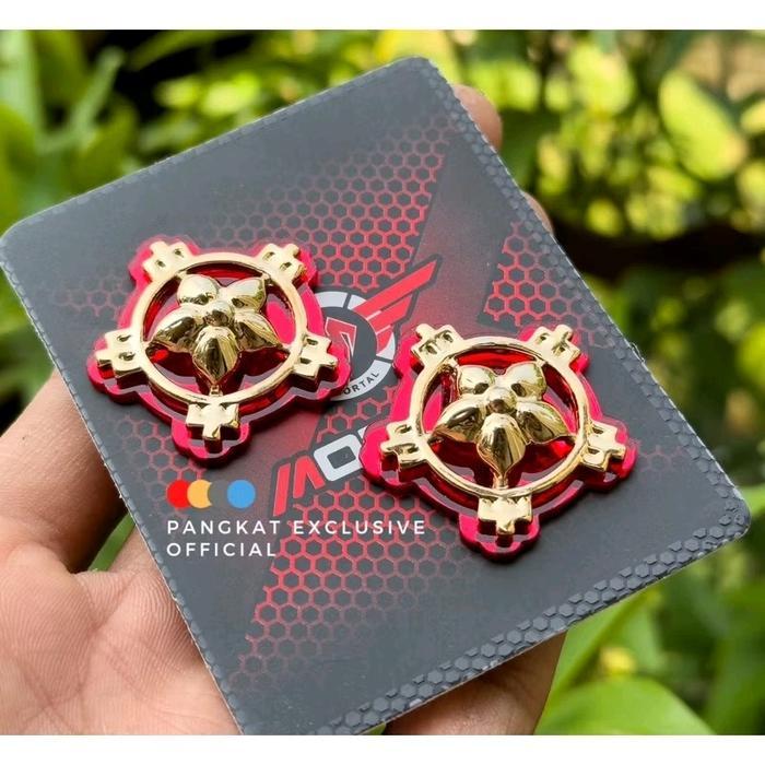 PIN KERAH ASN - MONOGRAM ASN WARNA EMAS DAN SILVER