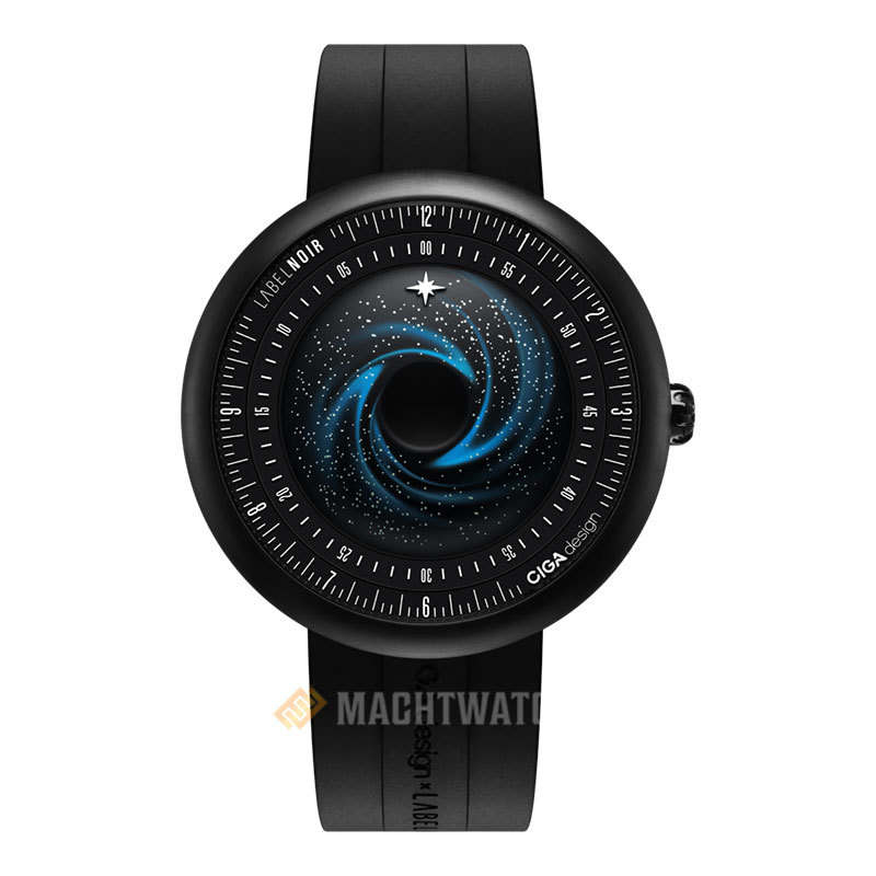 Jam Tangan Pria Ciga Design X Label Noir U035-BB01-W6B Blue Planet II Black Star Edition Cosmos Dial