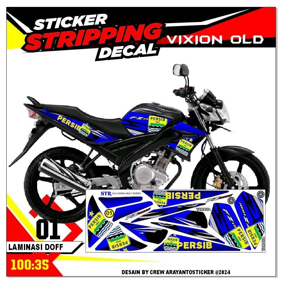 Stiker ing Yamaha Viion Lama OLD 2009-2012 Variasi ARS06 PERSIB (Sem Ready ) - 01 GLOSSY, QNTAC