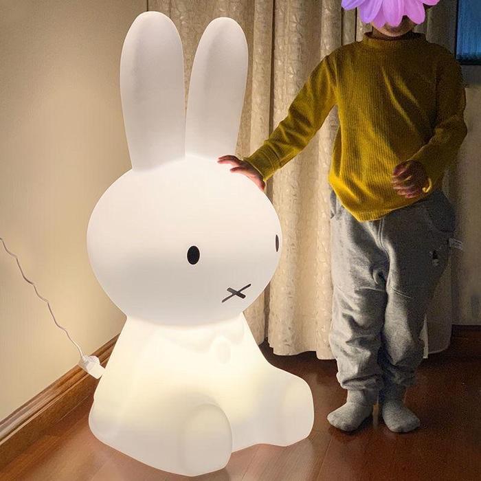 Miffy Rabbit Lht 20" Tall 80cm LED Lamp Bunny Color Change Dimmable Mood Lht Lampu Kelinci
