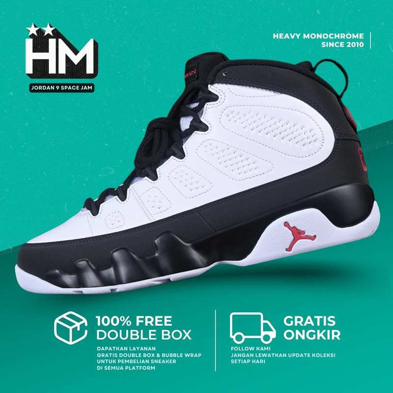 Jordan 9 Retro OG Space Jam Sneaker IX6179-100 (Size 40-48.5)