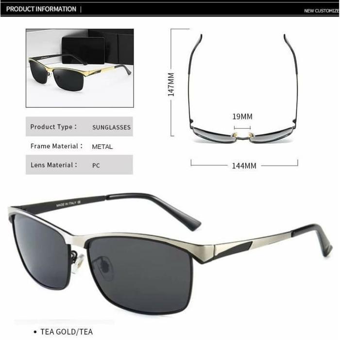 T kacamata polarized Kacamata P"7868" Elegan Frame