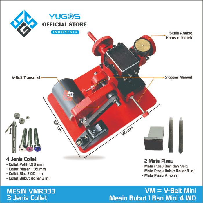 READY Mesin Bubut Mini 4 WD VMR333 YUGOS Development