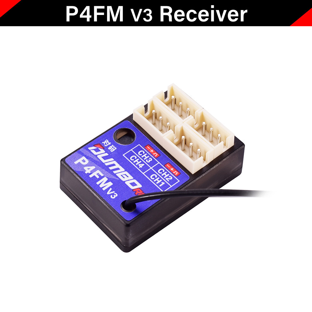 DumboRC Receiver P4FM / P4FMG Gyro 4CH PWM Mini Receiver for DumboRC X6 X6PM X5P X4 RC Transmitter