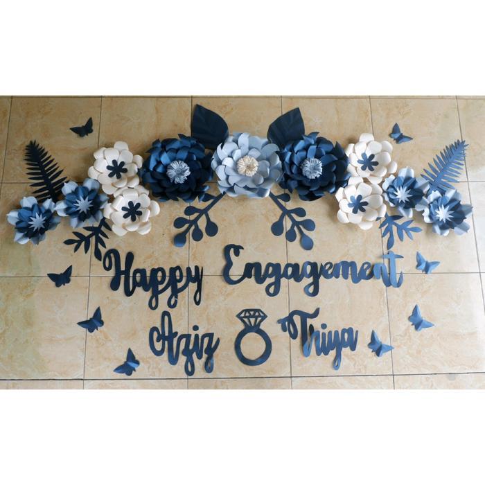 Paper flower dekorasi tunangan bunga kertas backdrop lamaran home dekor hiasan rumah aqiqah tedak