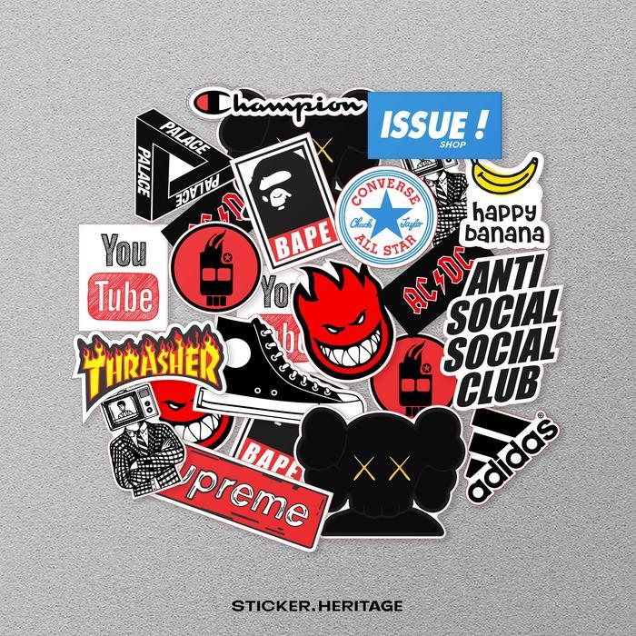 PROMO 20 PCS STICKER PACK BRAND THRASER - STICKER TUMBLR MOTOR JOURNAL ORIGINAL