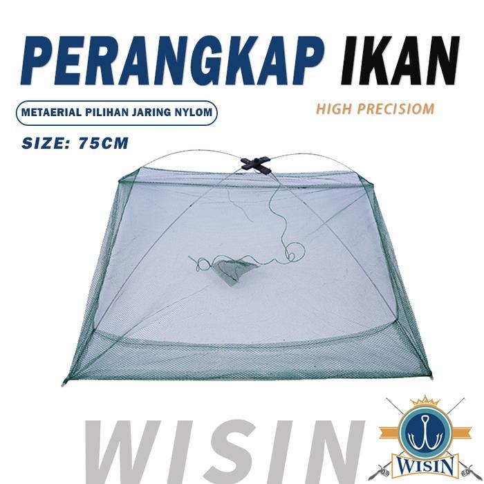 TERLARIS Jaring Perangkap Udang Kepiting Ikan Kecil Model Segiempat Tahan Lama Portable Perangkap