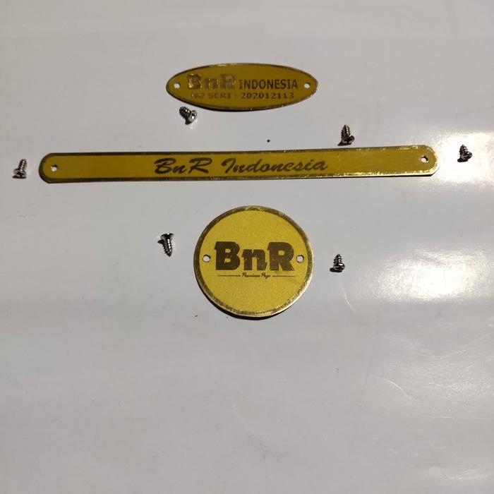 Satu no seri BnR plat bnr indonesia logo bulat bnr orinal sekrup