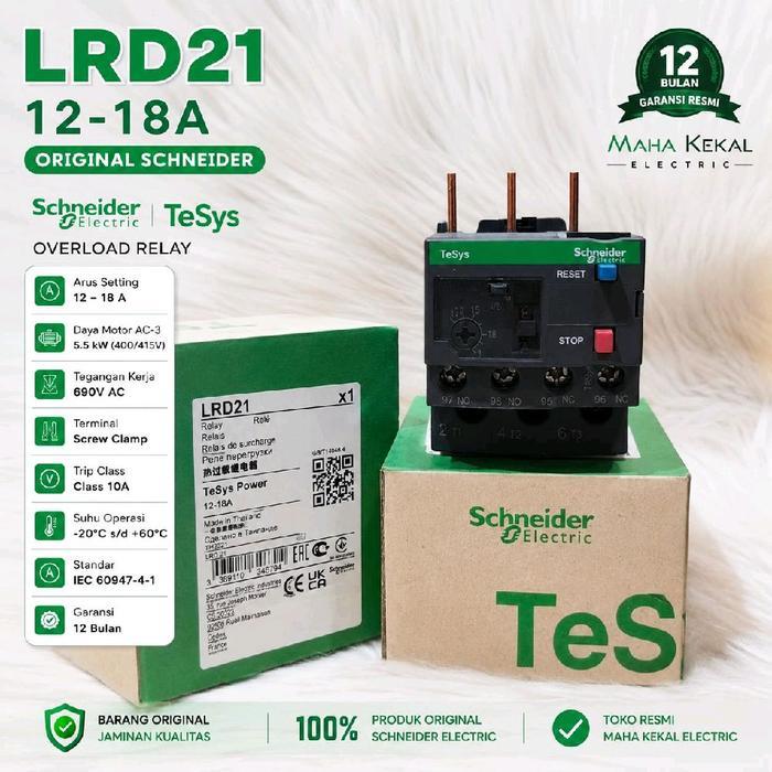 READY overload kontaktor Schneider lrd 21 12-18A/thermal overload Schneider lrd21 overload kontaktor