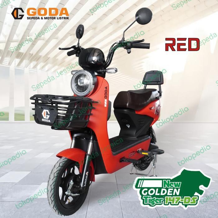 Sepeda Listrik GODA 147 D GOLDEN TIGER 500 Watt GODA 147D GODA 147-D - Hitam