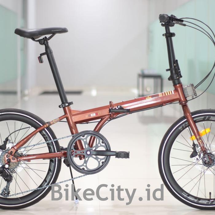 Sepeda Lipat ELEMENT FOLDX 8 SPEED 20 INCH 451 2022 NEW - Brown