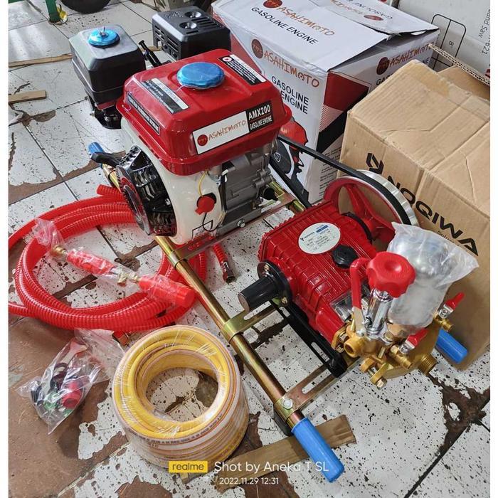 Mesin Cuci Motor Power Sprayer PS22 Noqiwa Engine GX200 Asahigo Mesin Steamset Lengkap PS22 Noqiwa 6