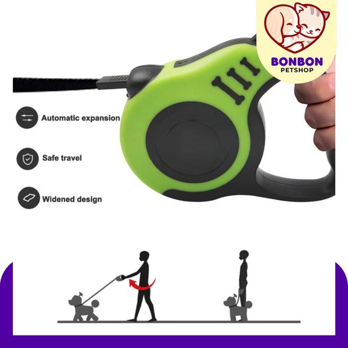 Promo Tali Tuntun 3 Meter Tali Tuntun Anjing Kucing Tali Tuntun Retractable Anjing Kucing Tali