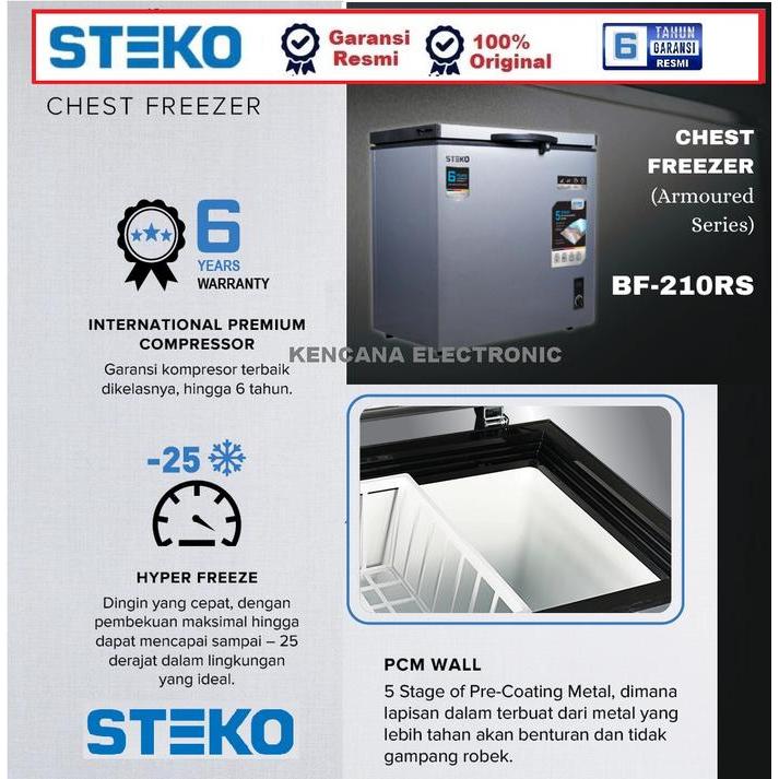 STEKO CHESS FREZER  BF-110EU 100L/BF-210EU-200L /BF-330EU-300L-BOX Freezer Pendingin/Pembeku - 200LI