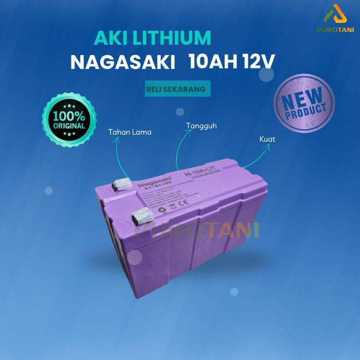 Aki Lithium Nagasaki 10ah 12V 10 AH Sprayer Elektrik