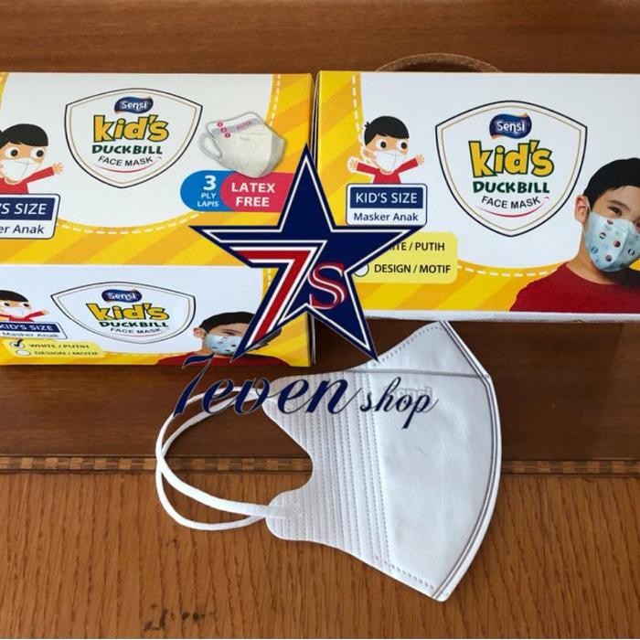New Masker DUCKBILL KIDS Masker SENSI duckbill anak isi 40pcs
