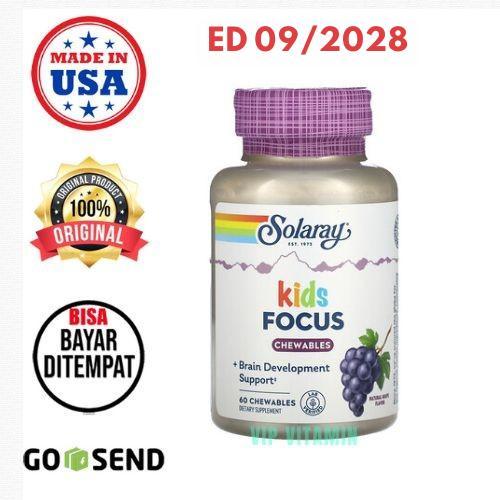 Terlaris Solaray Kids Focus Chewables Vitamin Suplemen Otak Anak ADHD SALE