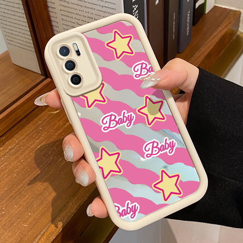 Casing Hp OPPO A16 OPPO A16s OPPO A54s Case Casing Bintang HP pola Kesing Kasing cermin Cesing Silik