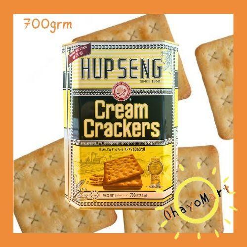 Hup seng Cream Crackers Kaleng / Biskuit Hupseng Asin kaleng 700grm