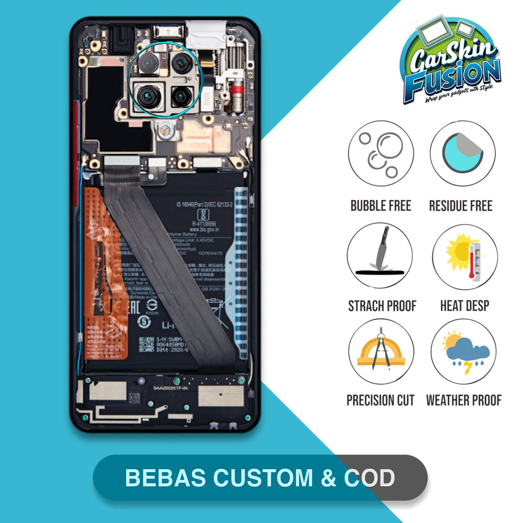 Garskin Skin Poco F2 Pro Teardown Mesin Anti-Scratch Protector Case | by Fusion Kode - alA