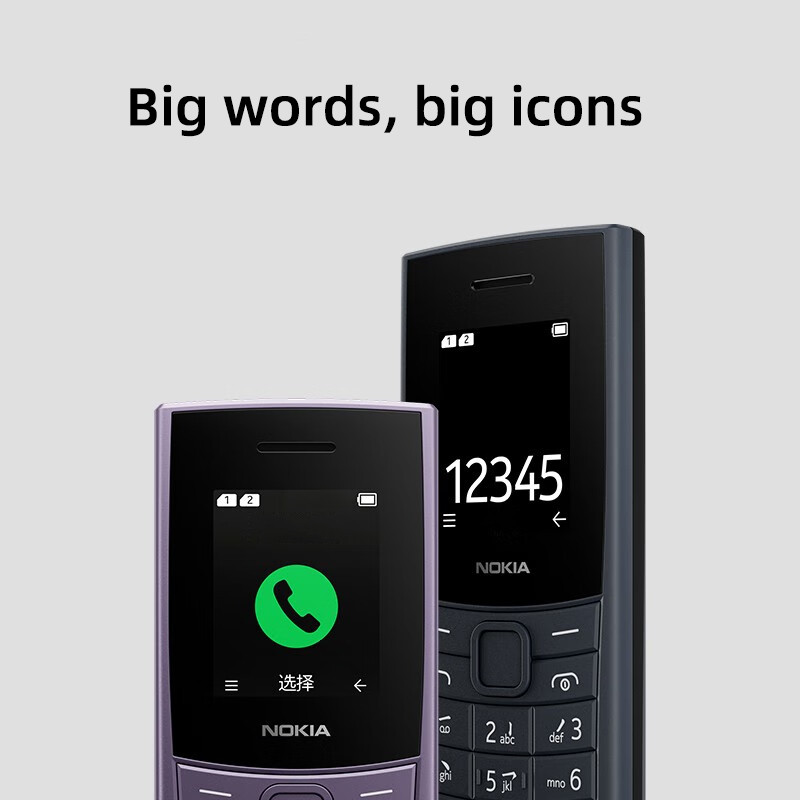 Original Nokia 110 4G 2023 Version Feature Phone 1.8" Dual SIM Bluetooth 5.0 FM Radio 1450mAh