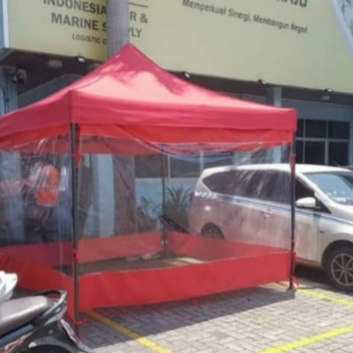 Tenda Lipat 3X3 +Dinding Putih