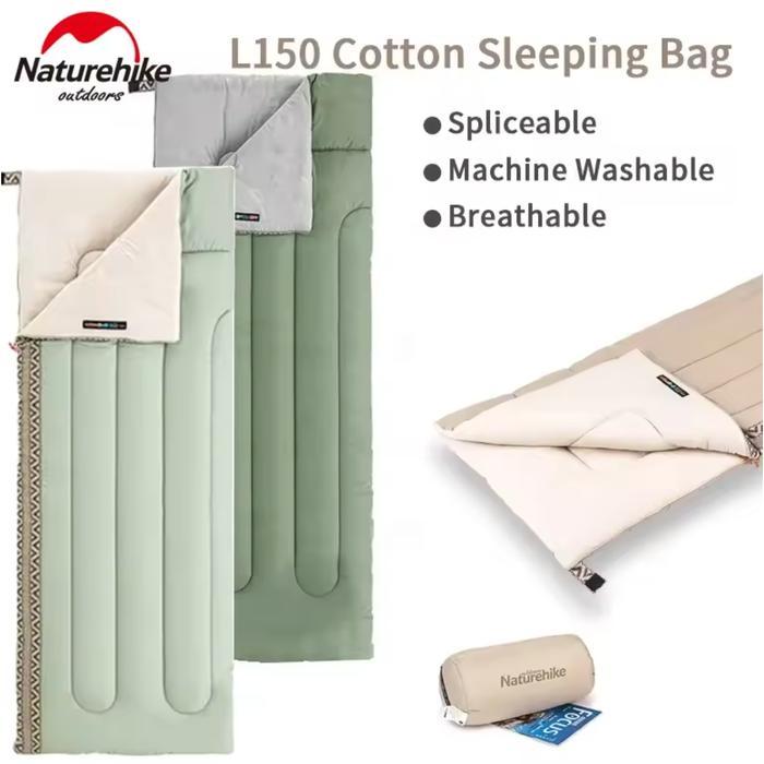 SLEEPING BAG CAMPING L150 COTTON NATUREHIKE NH20MSD05