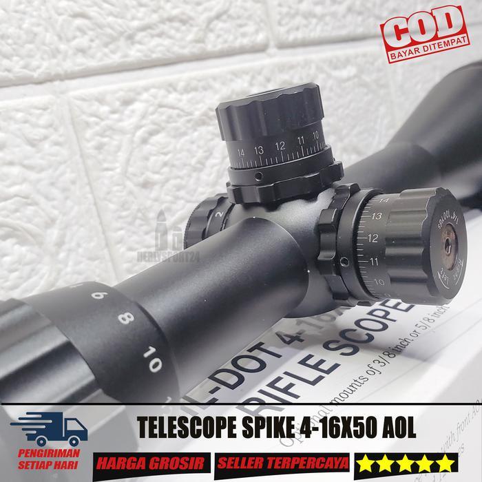 Teleskop Spike 4-16X50 Aol Tele Tahan Getar Telescope Spike 4-16X50 Aol Import