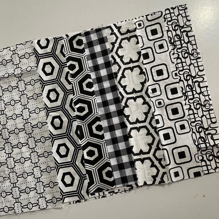 KOMPLIT kain katun perca black and white/kain katun/kain perca/kain prakarya/kain bahan/kain