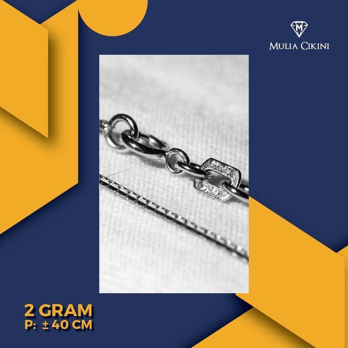 n5en- Kalung Emas Putih Ubs Italy Santa 75% 2 Gram