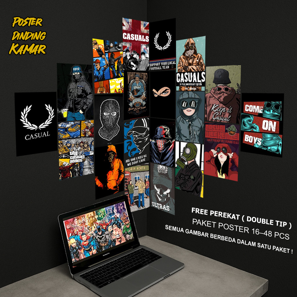Poster Dinding Kamar Casual / Poster Casual / Hiasan Dinding / Poster kamar / Hiasan kamar / COD
