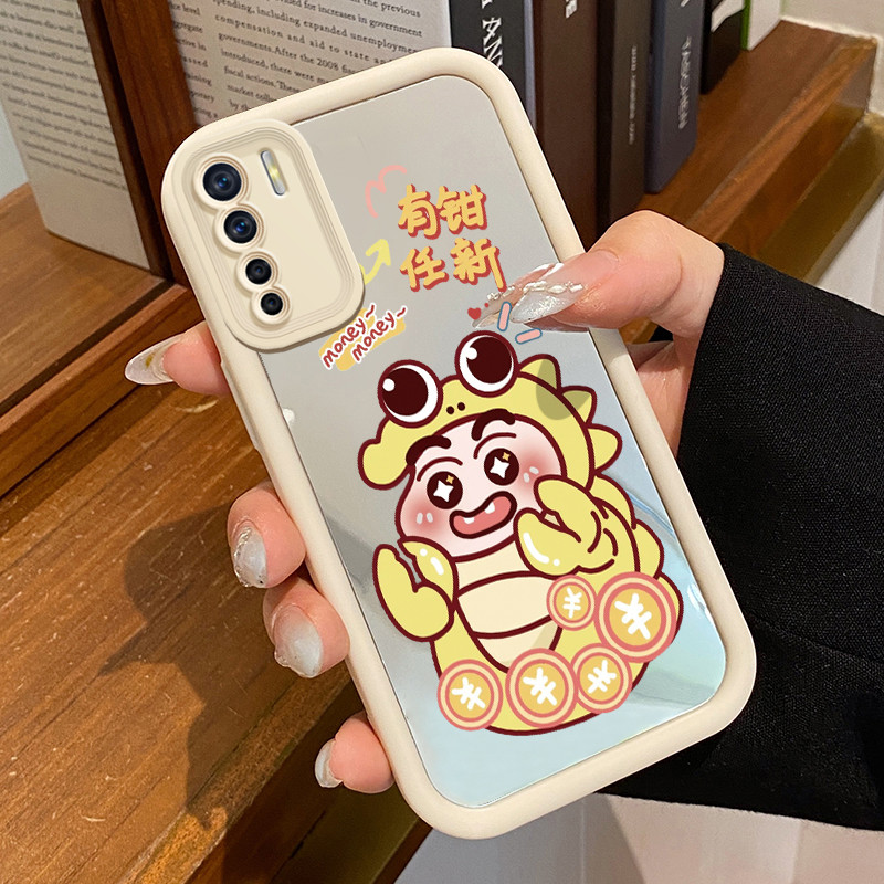 Casing Hp OPPO A91 OPPO F15 OPPO Reno 3 Case HP Casing pola karakter anime lucu Kesing Kasing cermin