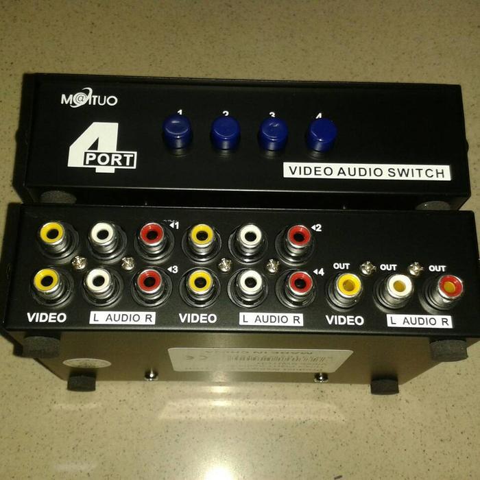 Terlaris AV Switch 4 Port / AV Selector RCA 4 Port SALE